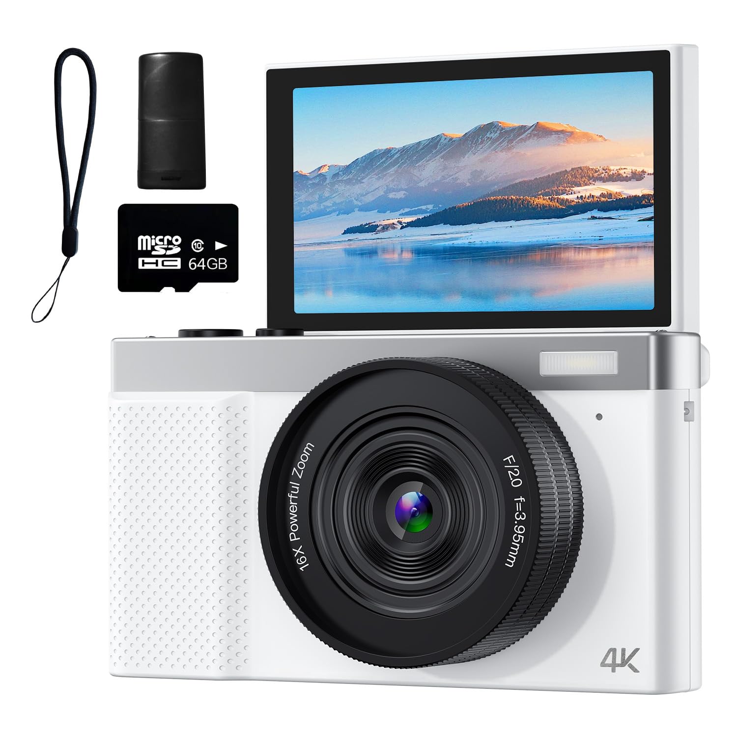 4K デジタルカメラ 64MP Amazon.com : 4K Digital Camera - 64MP Front & Rear with